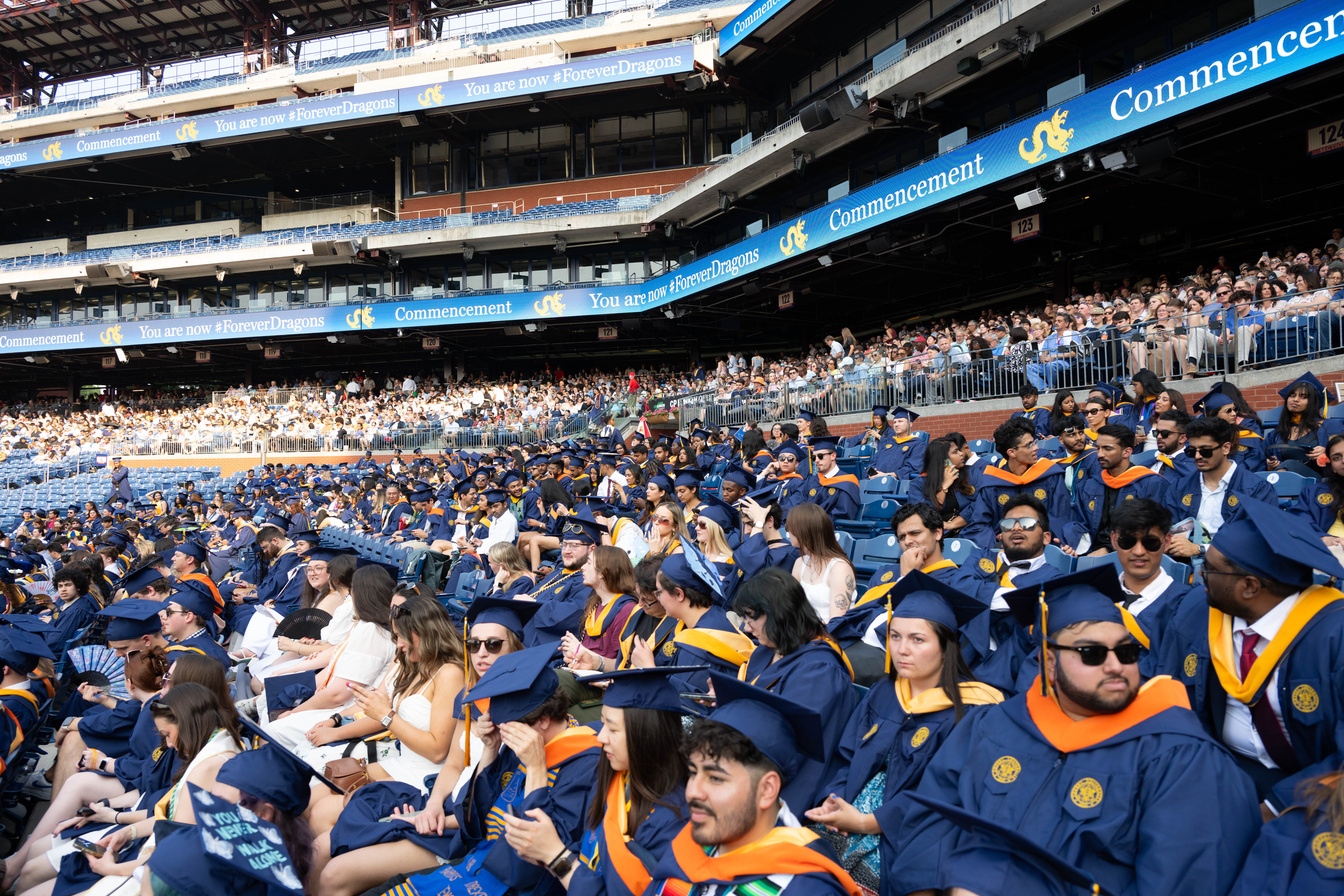 A crowd of students at Drexel's 2025 Commencement.