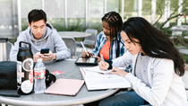 college students studying
