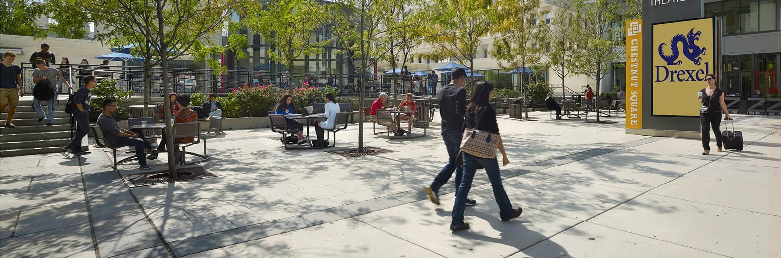 Students walking by Creese Student Center