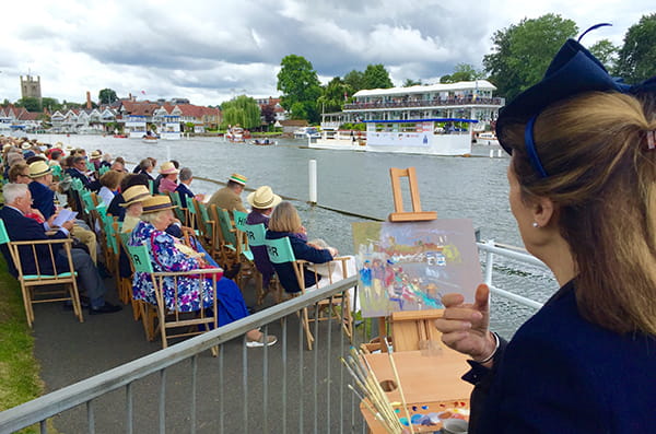 The crews are welcomed on course by the enthusiast spectators who cheer on all the boats.