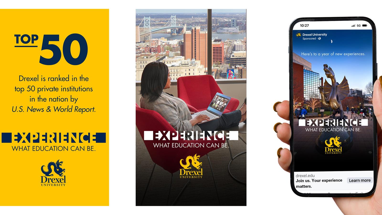 Experience Drexel social media ads