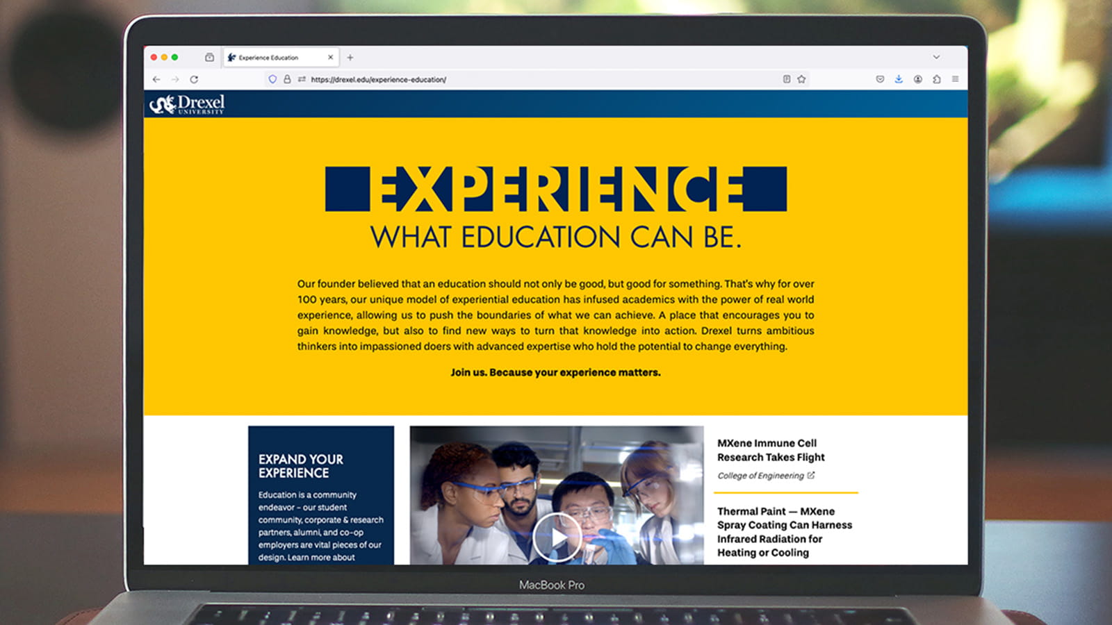 Experience Drexel Website