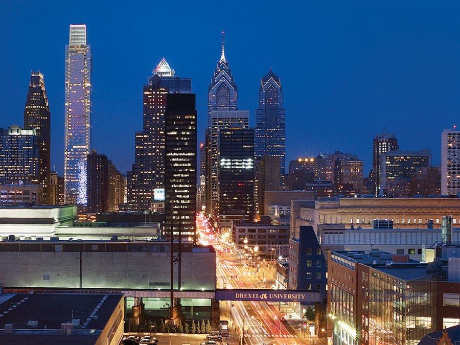 Night skyline from Nesbitt Hall